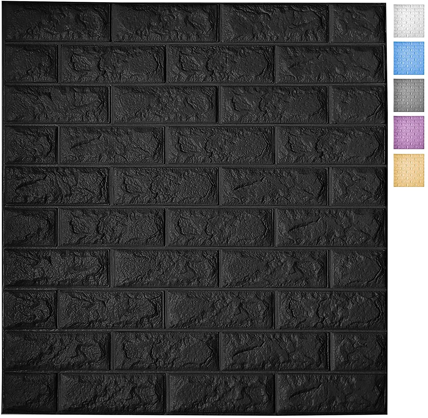 A06004-Peel and Stick 3D Wall Panels for Interior Wall Decor, Self-Adhesive Foam Brick Wallpaper