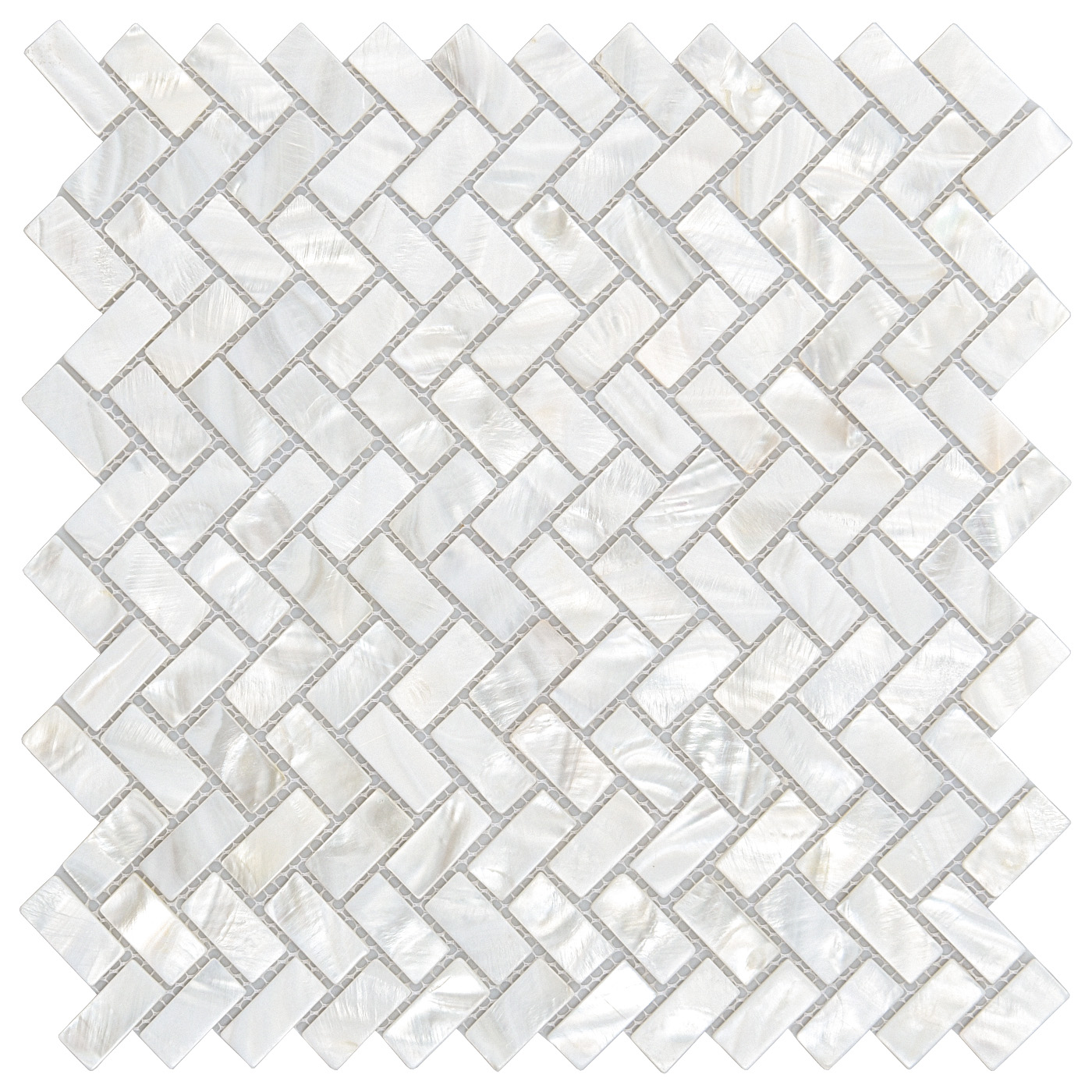 A18017 - White Mother of Pearl MOP Shell Tile for Shower Wall, 12