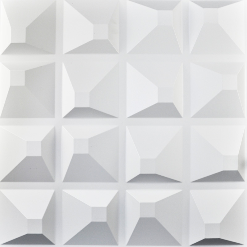 Art3d Decorative 3D Wall Panels Textured 3D Wall Covering, White, 12 Tiles 32 Sq ft