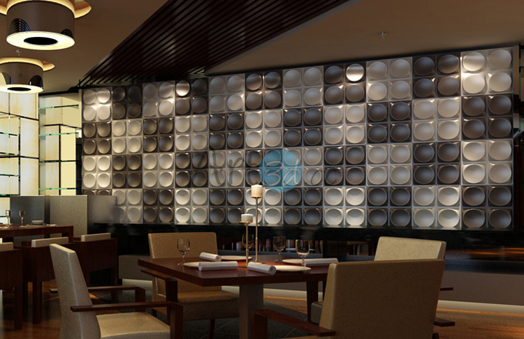 3D Surface PVC Plate For Restaurant Wall Decor