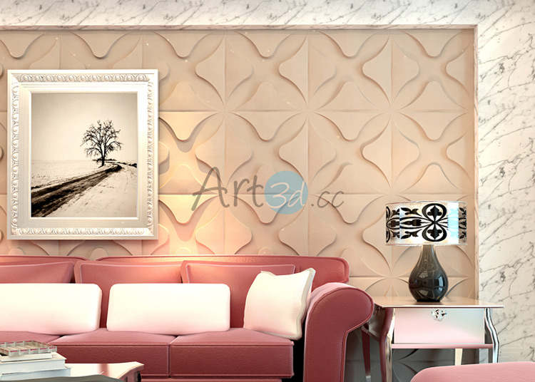 3D Textured Wall Cladding For Living Room 3