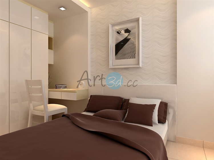 3D Textured Wall Panel for Bedroom