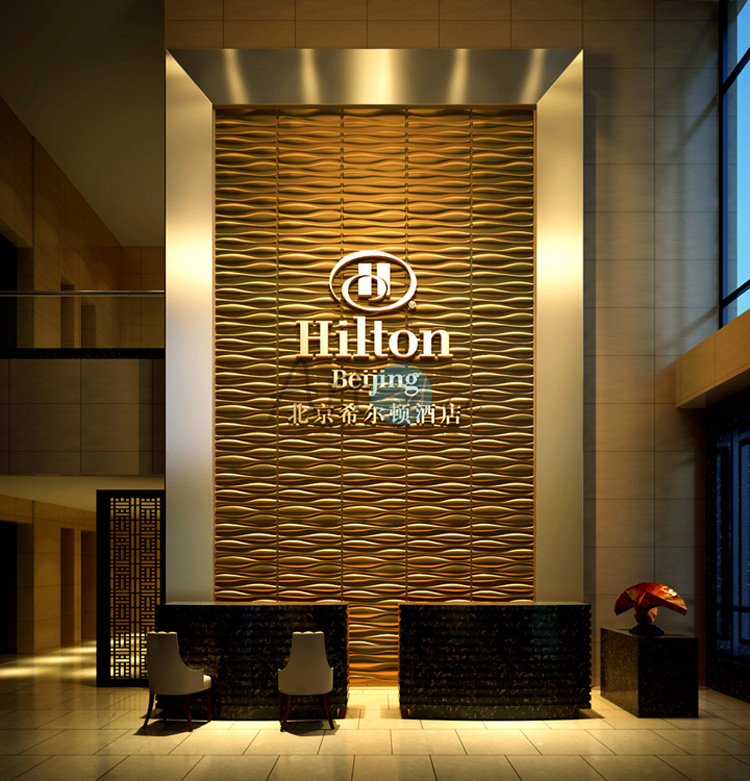 Beijing Hilton Hotel 3D Surface PVC Cladding