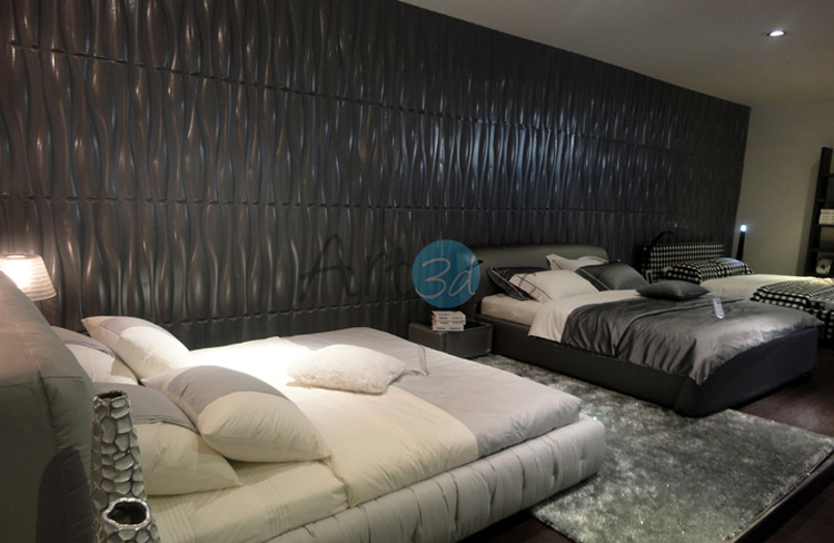 Hotel Bedroom 3D Surface PVC Cladding