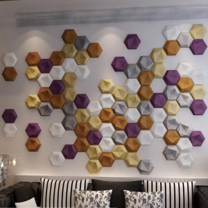 Creative 3d Leather Panel Hexagon Faux, Leather 3d Wall Panels