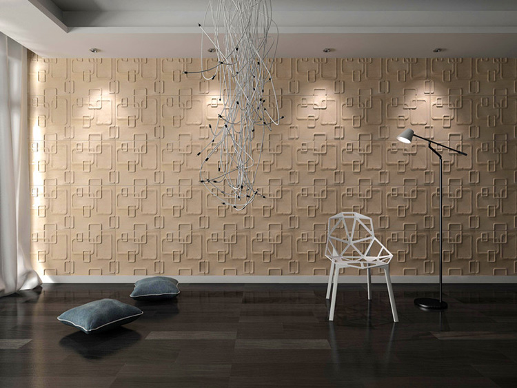 A21053 Plant Fiber 3d Wall Décor Material White 1 Box 12 Panels 32 Sq Ft