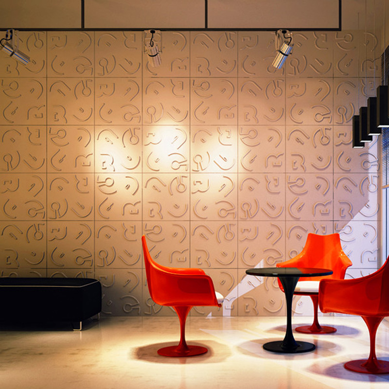 ThreeDwall Paintable Textured Paneling 1 Box 12 Panels 32 Sq.Ft