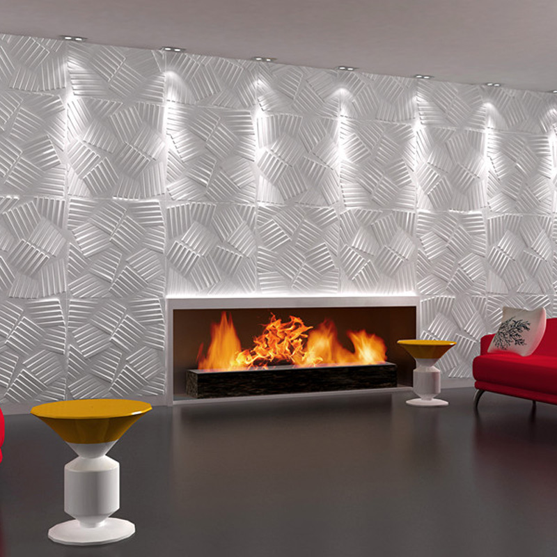 3D Wall Flats Decorative Wall Panels Material White 36 Pcs 387 Sq.Ft