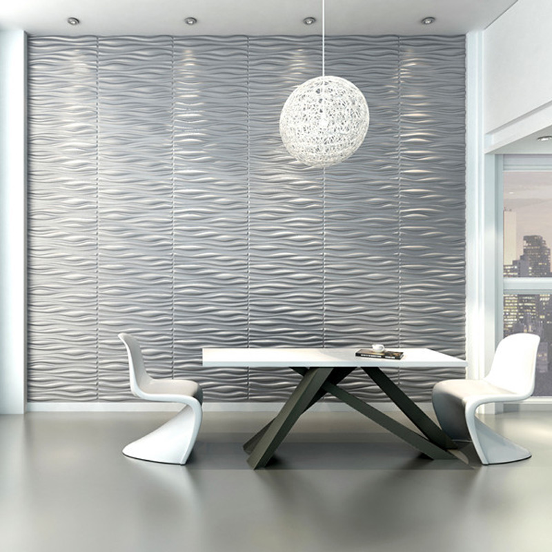 Interior 3D Wall Wave Paneling PrimitiveWhite (Set of 12)