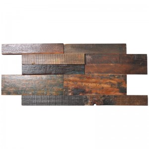 Reclaimed Wood Wall Tile Ancient Boat Wood Panels, Set of 11