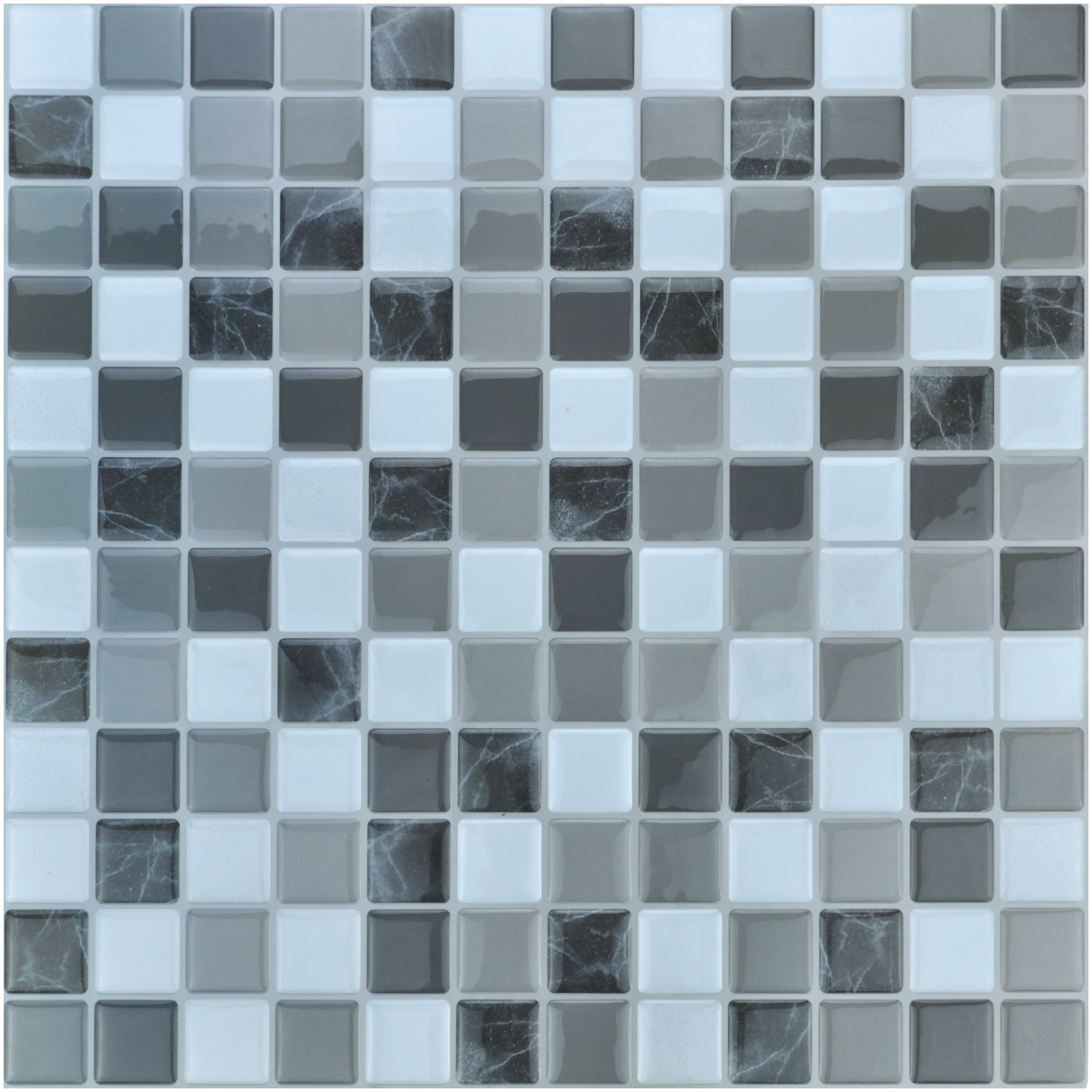 Peel and Stick Mosaic Smart Tiles, 12 inch x 12inch Set of 10