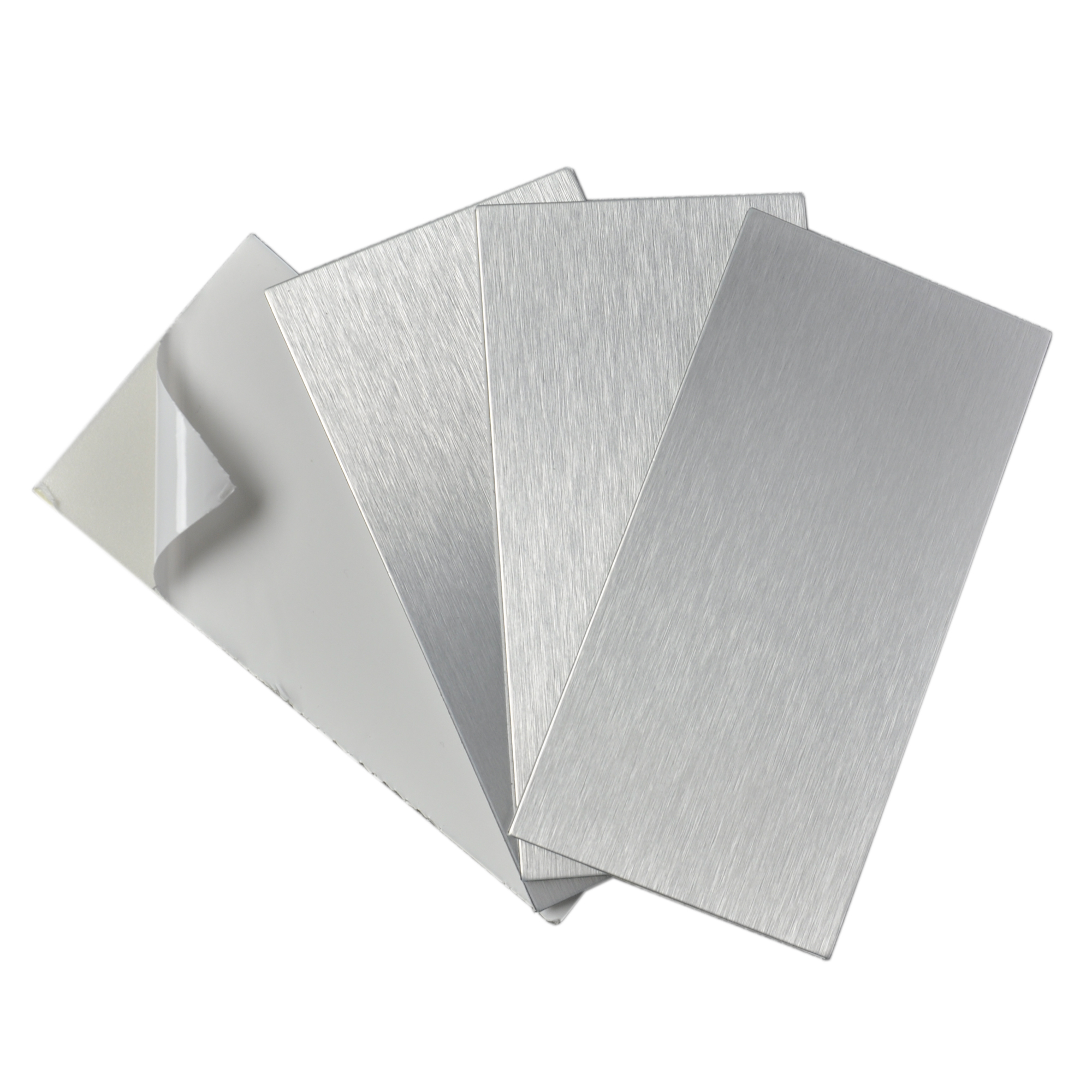A16021P4 - Peel and Stick Tile Metal Backsplash for Kitchen, Subway, Set of 4